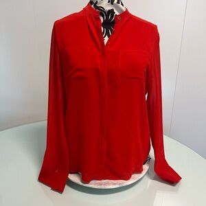 Armani Vibrant Red Long Sleeve Blouse